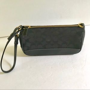 Coach Signature Black Wristlet